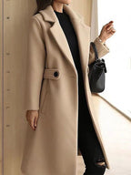 Damen Langer Mantel lockerer Schnitt – Produktfoto – Noravolo