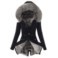 Damen Winterjacke mit Kapuze – Schwarz – Noravolo