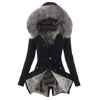 Damen Winterjacke mit Kapuze – Schwarz – Noravolo