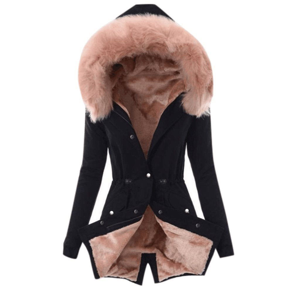 Damen Winterjacke mit Kapuze – Produktfoto – Noravolo