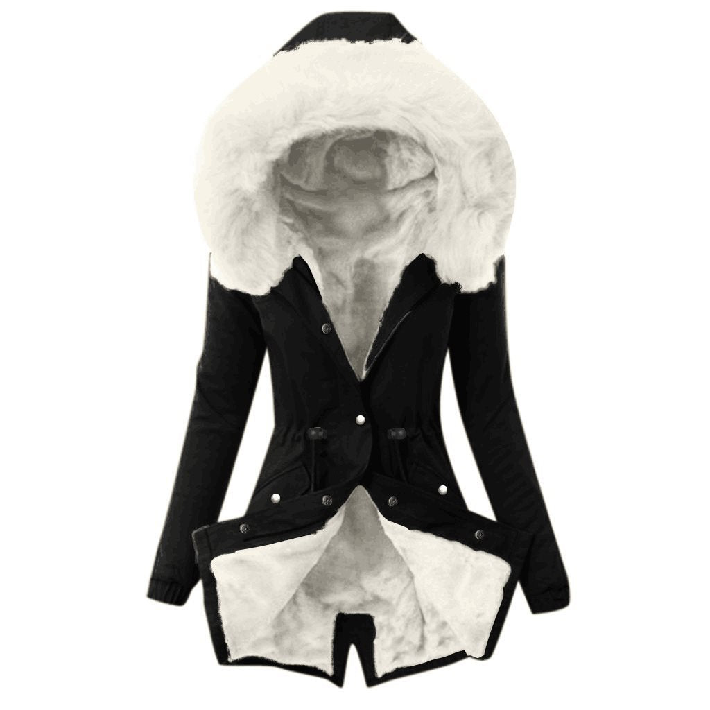 Damen Winterjacke mit Kapuze – Produktfoto – Noravolo
