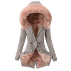 Damen Winterjacke mit Kapuze – Produktfoto – Noravolo