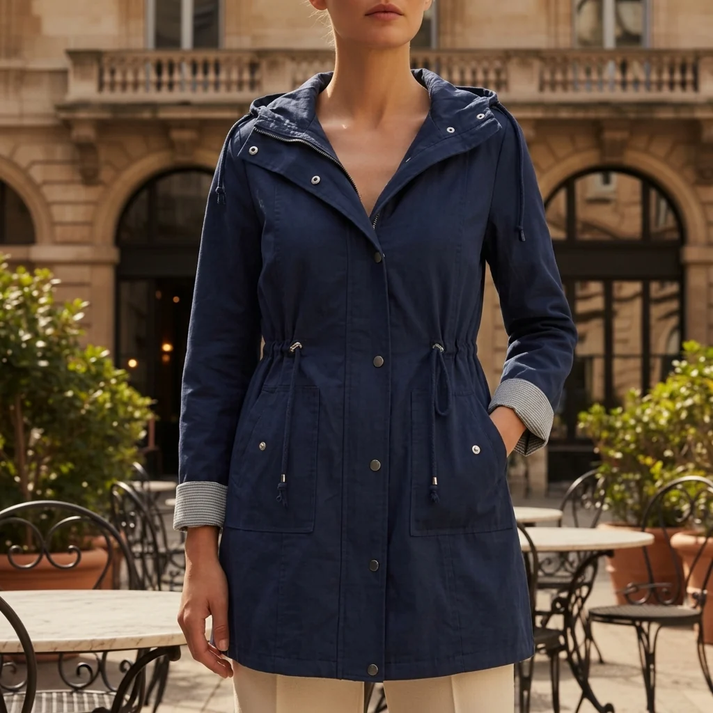 Damen Winterjacke im Utility-Stil – Marineblau – Noravolo
