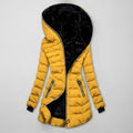 Damen Winterjacke tailliert – Gelb – Noravolo