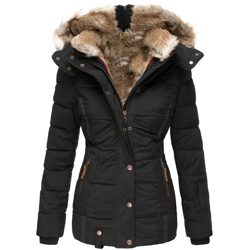 Damen Wintermantel – Schwarz – Noravolo