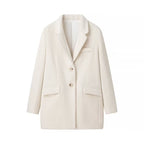 Damen Mantel Oversize mit Futter – Weiß – Noravolo