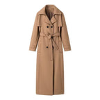 Damen Maxi-Mantel mit Bindegürtel – Mehrfarbig – Noravolo
