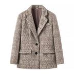 Damen Kurzmantel in Bouclé – Mehrfarbig – Noravolo