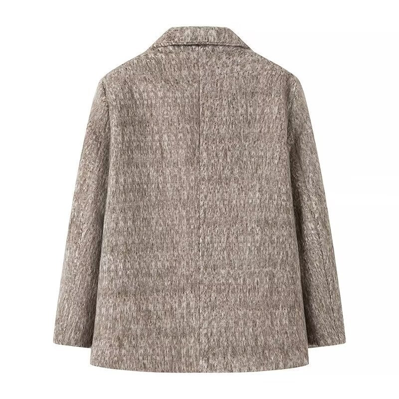 Damen Kurzmantel in Bouclé – Produktfoto – Noravolo