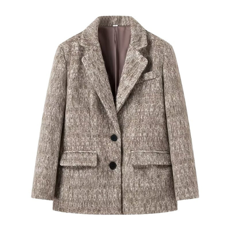 Damen Kurzmantel in Bouclé – Produktfoto – Noravolo